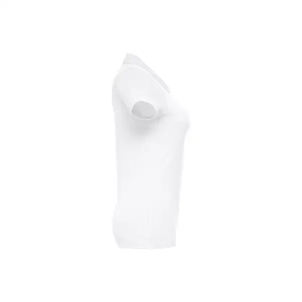 Kurzarm-Poloshirt mit Gürtel für Damen aus kardierter Baumwolle – Ansicht 4