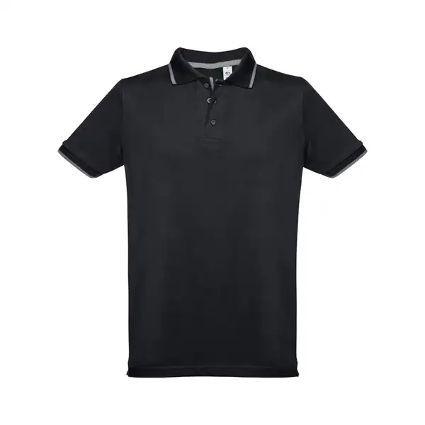 Zweifarbiges Baumwoll-Poloshirt für Herren – Ansicht 1