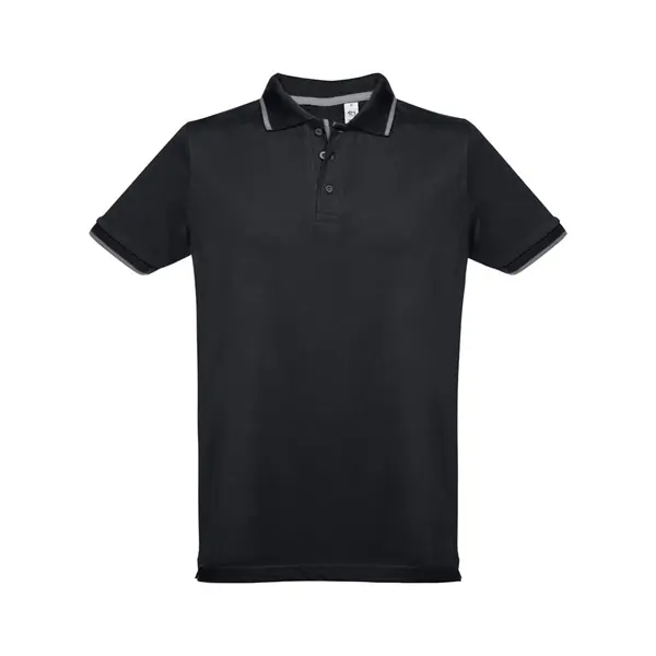 Zweifarbiges Baumwoll-Poloshirt für Herren