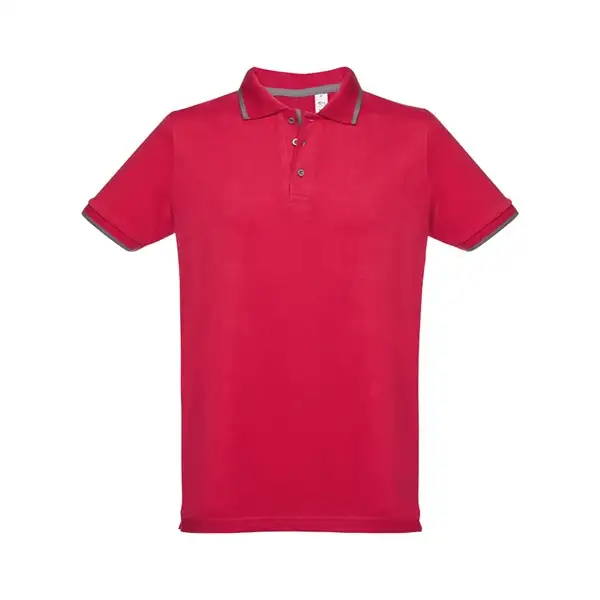 Zweifarbiges Baumwoll-Poloshirt für Herren – Ansicht 4