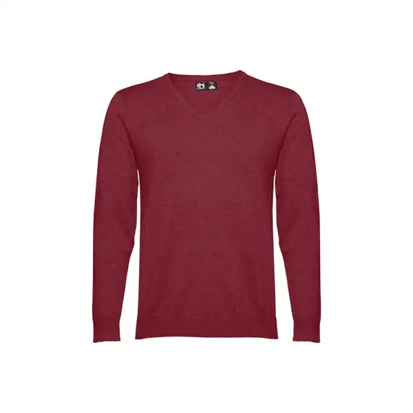 Herren-Pullover mit V-Ausschnitt aus Baumwolle und Polyamid – Ansicht 4