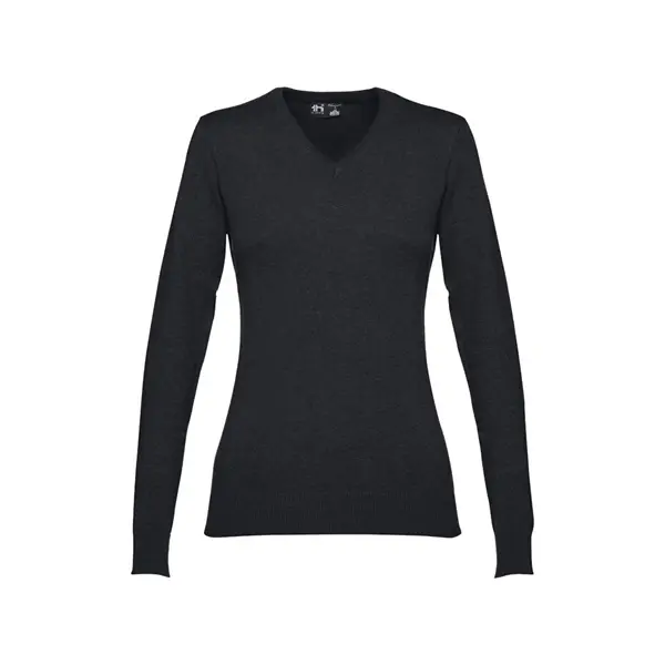 Pullover mit V-Ausschnitt für Damen aus Baumwolle und Polyamid