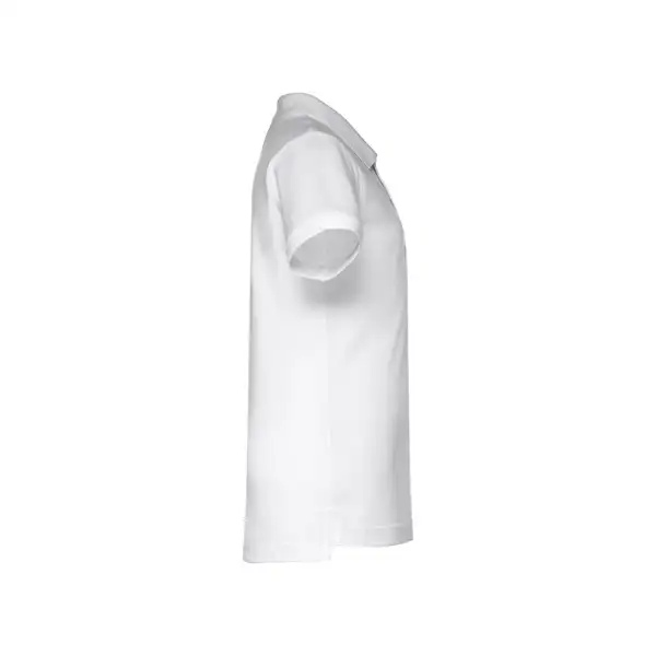 Kurzärmeliges Poloshirt für Kinder (unisex). Farbe Weiß – Ansicht 4