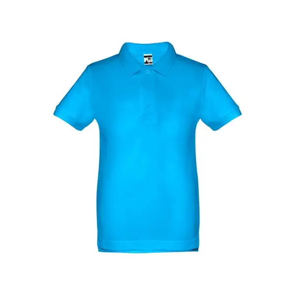 Kurzärmeliges Baumwoll-Poloshirt für Kinder (unisex) – Ansicht 22