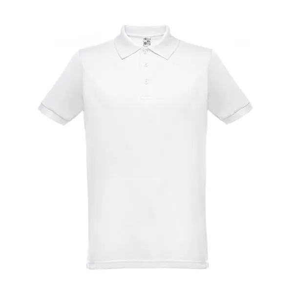 Kurzärmeliges Herren-Poloshirt. Farbe Weiß