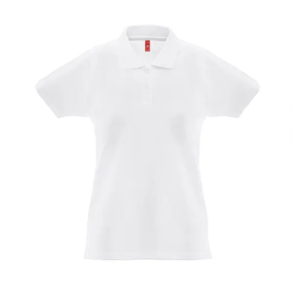 Kurzarm-Poloshirt für Damen aus kardierter Baumwolle – Werbeartikel mit Logo bedrucken