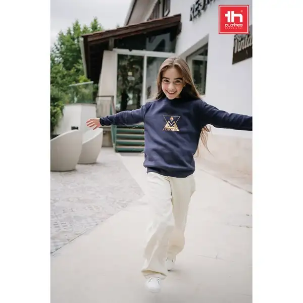 Kindersweatshirt aus recycelter Baumwolle und Polyester – Ansicht 22