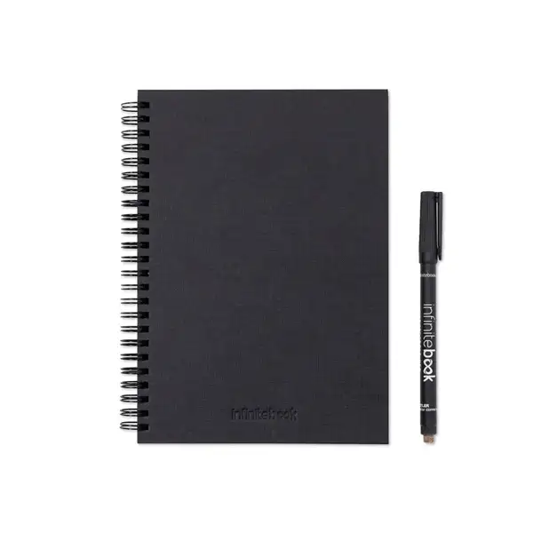 Set bestehend aus einem Infinitebook mit Hardcover, einem Reinigungsset, einem Marker und einem Halter für Kugelschreiber – Ansicht 1
