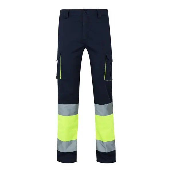 Zweifarbige Stretch-Hose mit mehreren Taschen (240 g/m²), aus Baumwolle (46 %), EME (38 %) und Polyester (16 %)
