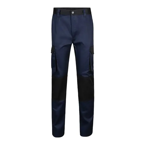 Zweifarbige Twill-Hose mit mehreren Taschen (240 g/m²), aus Baumwolle (35%) und Polyester (65%)