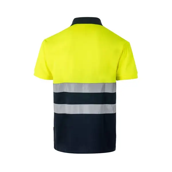 Zweifarbiges Poloshirt im Bird-Eye-Design (160g/m²) mit kurzen Ärmeln, aus Polyester (100%) – Ansicht 7