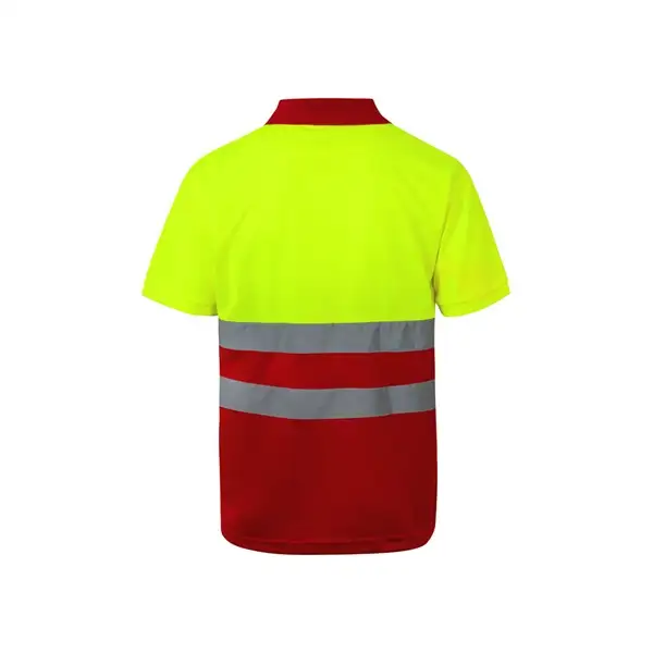 Zweifarbiges Poloshirt im Bird-Eye-Design (160g/m²) mit kurzen Ärmeln, aus Polyester (100%) – Ansicht 12