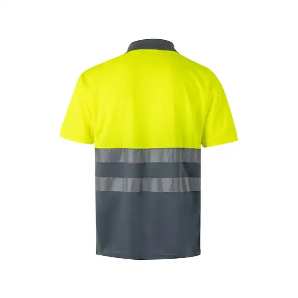Zweifarbiges Poloshirt im Bird-Eye-Design (160g/m²) mit kurzen Ärmeln, aus Polyester (100%) – Ansicht 18