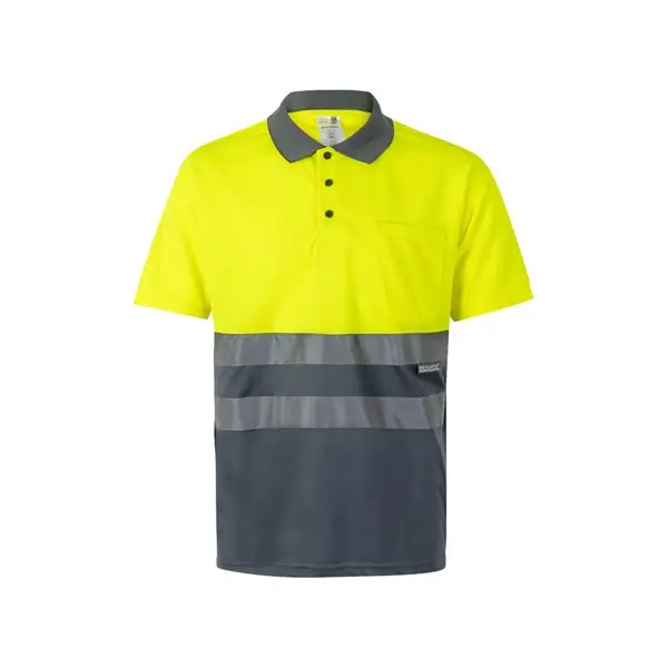 Zweifarbiges Poloshirt im Bird-Eye-Design (160g/m²) mit kurzen Ärmeln, aus Polyester (100%) – Ansicht 17
