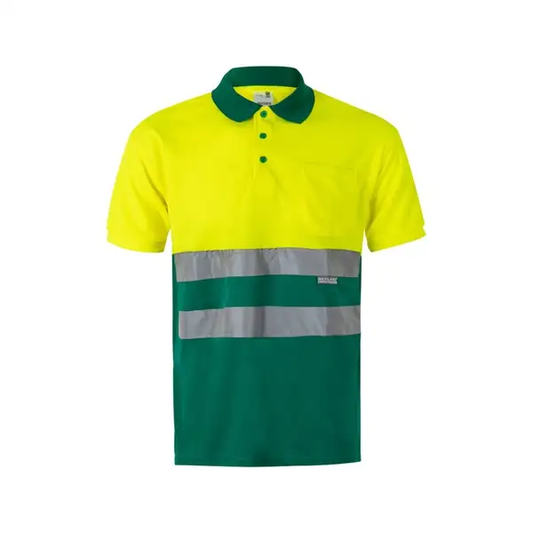 Zweifarbiges Poloshirt im Bird-Eye-Design (160g/m²) mit kurzen Ärmeln, aus Polyester (100%) – Ansicht 22