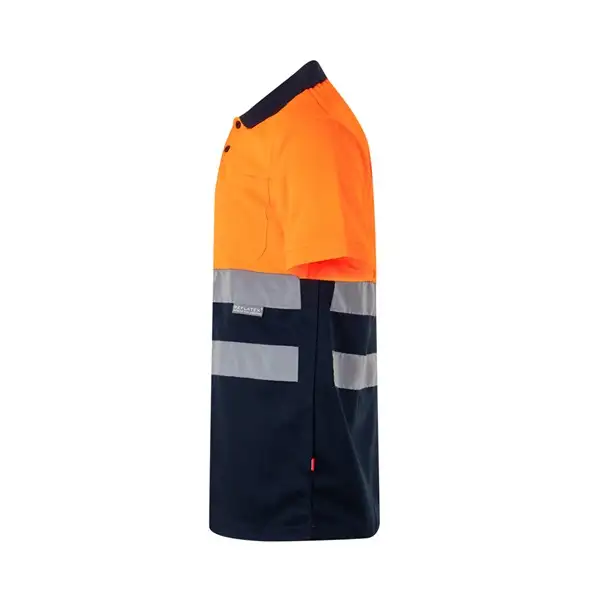 Zweifarbiges Poloshirt im Bird-Eye-Design (160g/m²) mit kurzen Ärmeln, aus Polyester (100%) – Ansicht 29