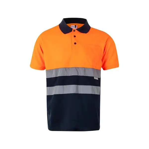 Zweifarbiges Poloshirt im Bird-Eye-Design (160g/m²) mit kurzen Ärmeln, aus Polyester (100%) – Ansicht 27