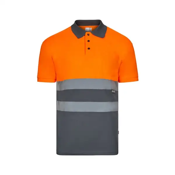 Zweifarbiges Poloshirt im Bird-Eye-Design (160g/m²) mit kurzen Ärmeln, aus Polyester (100%) – Ansicht 32