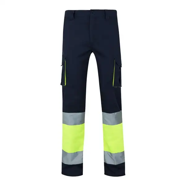 Zweifarbige Stretch-Hose mit mehreren Taschen (240 g/m²), aus Baumwolle (46 %), EME (38 %) und Polyester (16 %) – Ansicht 1