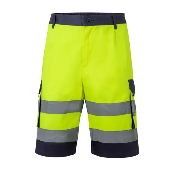 Zweifarbige Bermudashorts mit mehreren Taschen (210 g/m²), aus Baumwolle (20%) und Polyester (80%) – Ansicht 1