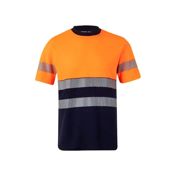 Zweifarbiges T-Shirt aus Piqué (150 g/m²), aus Baumwolle (55 %) und Polyester (45 %) – Ansicht 11