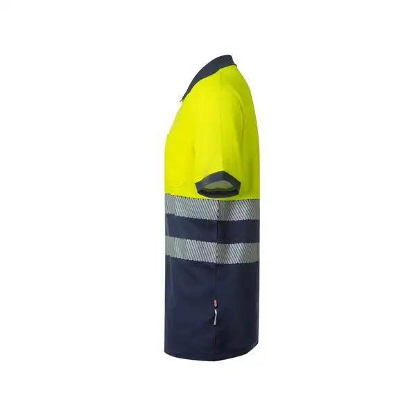 Zweifarbiges Piqué-Poloshirt (150g/m²) mit kurzen Ärmeln, aus Baumwolle (55%) und Polyester (45%) – Ansicht 3