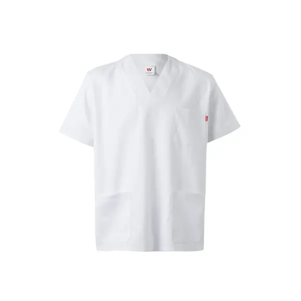 Tunika aus Twill (190g/m²) mit kurzen Ärmeln, aus Polyester (65%) und Baumwolle (35%)