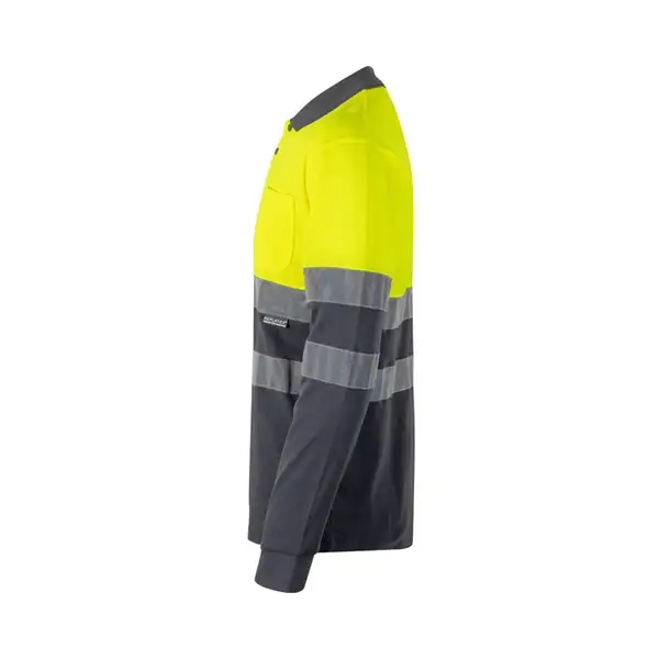 Zweifarbiges Piqué-Poloshirt (150g/m²) mit langen Ärmeln, aus Baumwolle (55%) und Polyester (45%) – Ansicht 8