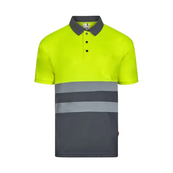 Poloshirt (140g/m²) im Bird-Eye-Design mit kurzen Ärmeln, aus Polyester (100%) – Ansicht 6