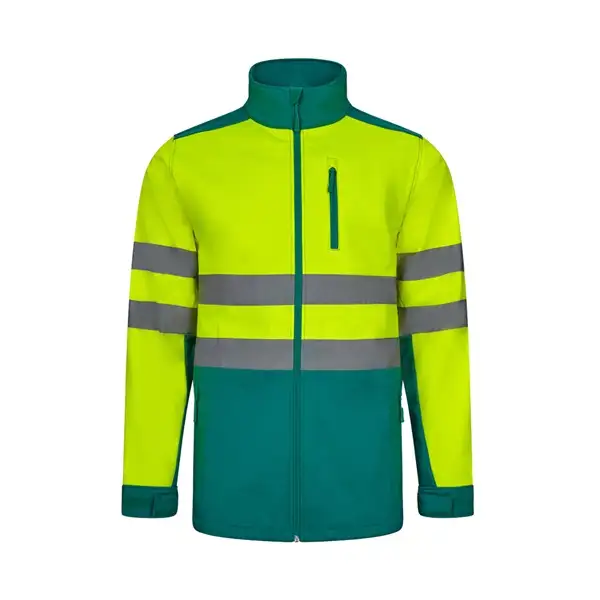 Zweifarbige Softshell-Jacke (280 g/m²), mit Fleece-Futter und TPU-Membran, aus Polyester (96 %) und Elasthan (4 %) – Ansicht 10