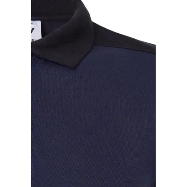 Zweifarbiges Stretch-Piqué-Poloshirt (200 g/m²) mit kurzen Ärmeln, aus Polyester (96 %) und Elastan (4 %) – Ansicht 4