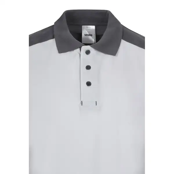 Zweifarbiges Stretch-Piqué-Poloshirt (200 g/m²) mit kurzen Ärmeln, aus Polyester (96 %) und Elastan (4 %) – Ansicht 10
