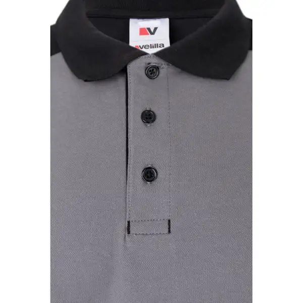 Zweifarbiges Stretch-Piqué-Poloshirt (200 g/m²) mit kurzen Ärmeln, aus Polyester (96 %) und Elastan (4 %) – Ansicht 16