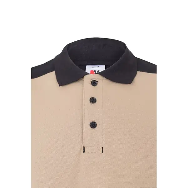 Zweifarbiges Stretch-Piqué-Poloshirt (200 g/m²) mit kurzen Ärmeln, aus Polyester (96 %) und Elastan (4 %) – Ansicht 21