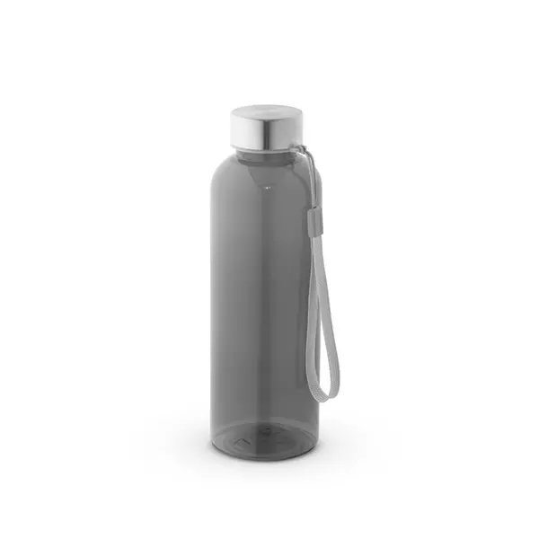 Trinkflasche (600ml) aus recyceltem PET (100% rPET) mit glänzender transluzenter Oberfläche – Werbeartikel mit Logo bedrucken