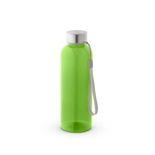 Trinkflasche (600ml) aus recyceltem PET (100% rPET) mit glänzender transluzenter Oberfläche – Ansicht 8