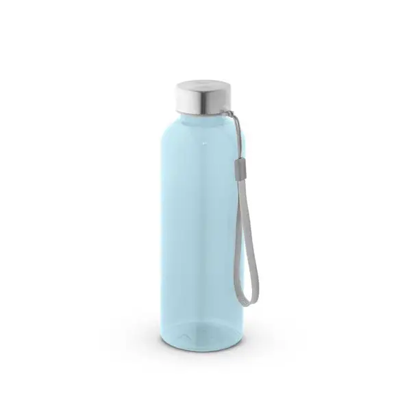 Trinkflasche (600ml) aus recyceltem PET (100% rPET) mit glänzender transluzenter Oberfläche – Ansicht 10
