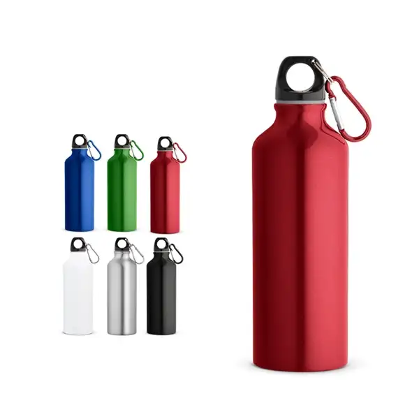 Flasche aus recyceltem Aluminium (100% rAL) 530 mL mit Karabiner – Ansicht 7