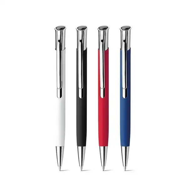 Kugelschreiber aus Aluminium und gummierter Oberfläche – Ansicht 9