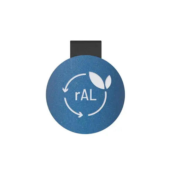 Recyceltes Aluminium (100% rAL) - und Recyceltes ABS-Kugelschreiber mit Clip – Ansicht 2