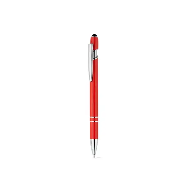 Kugelschreiber mit Gehäuse aus recyceltem Aluminium (100% rAL) und Touch-Pen Druckknopf – Ansicht 6