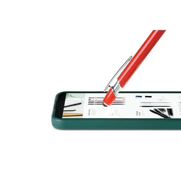 Kugelschreiber mit Gehäuse aus recyceltem Aluminium (100% rAL) und Touch-Pen Druckknopf – Ansicht 8