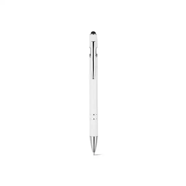 Kugelschreiber mit Gehäuse aus recyceltem Aluminium (100% rAL) und Touch-Pen Druckknopf – Ansicht 10