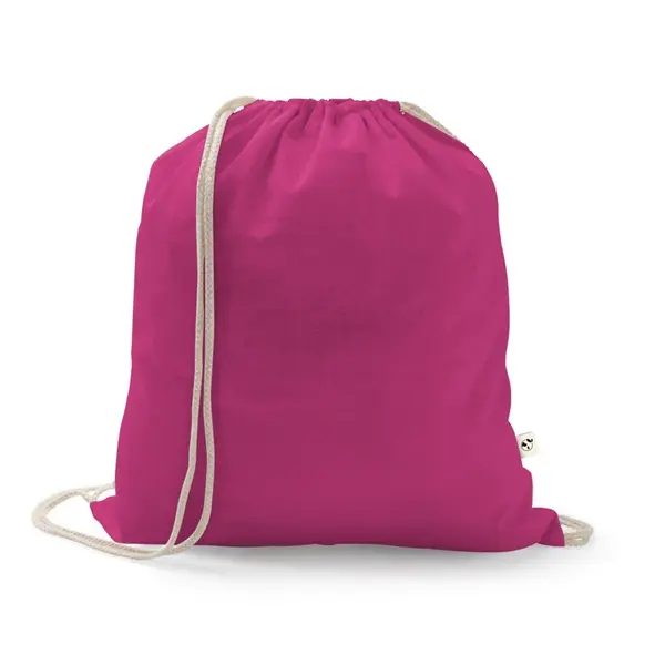 Rucksack aus recycelter Baumwolle (70%), Polyester (30% rPET) (150 g/m²) – Werbeartikel mit Logo bedrucken