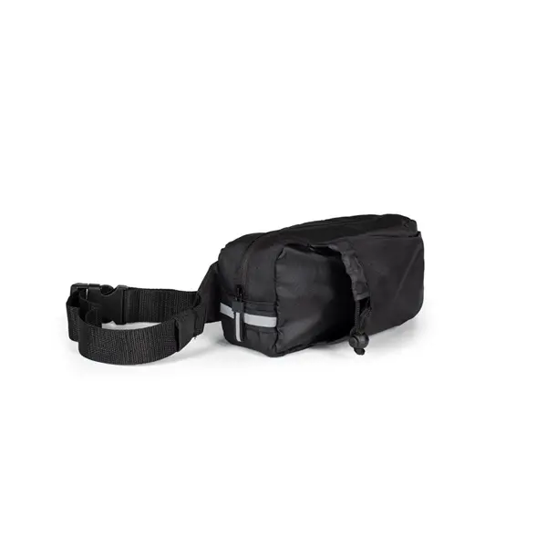 Gürteltasche aus 300D recyceltem Polyester (glänzende Oberfläche) und 600D recyceltem Polyester mit reflektierenden Elementen