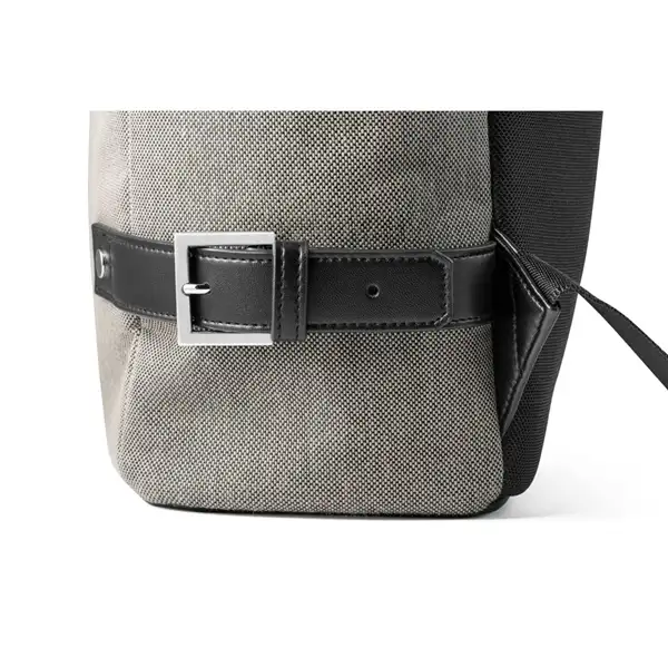 Rucksack für Laptops bis zu 15.6" aus Stoff und PU – Ansicht 3