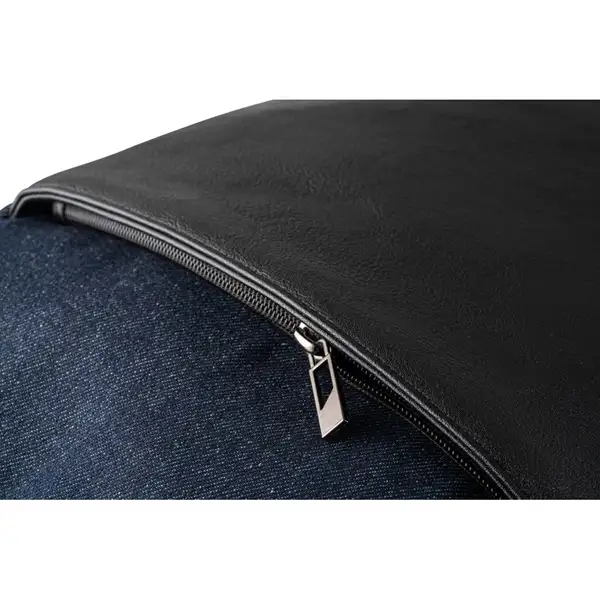 Laptop-Rucksack bis zu 15.6" aus Denim und PU – Ansicht 4