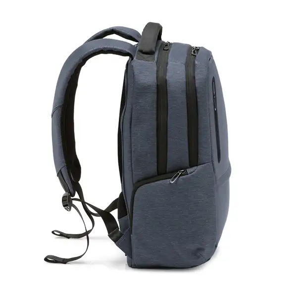 Wasserabweisender 2Tone-Laptop-Rucksack aus recyceltem Nylon mit 210D-Fach – Ansicht 9