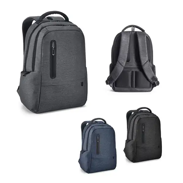 Wasserabweisender 2Tone-Laptop-Rucksack aus recyceltem Nylon mit 210D-Fach – Ansicht 15