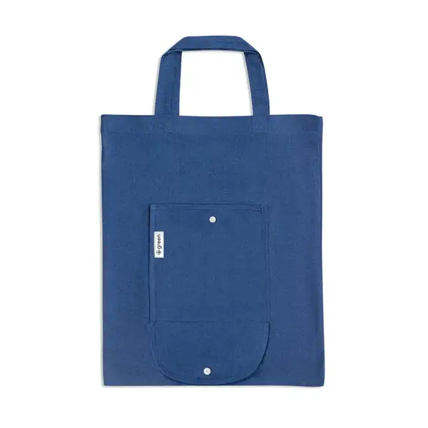 Faltbare Tasche aus Baumwolle (50%), receycelte Baumwolle (30%) und Polyester (20% rPET) (140 g/m²) – Ansicht 5